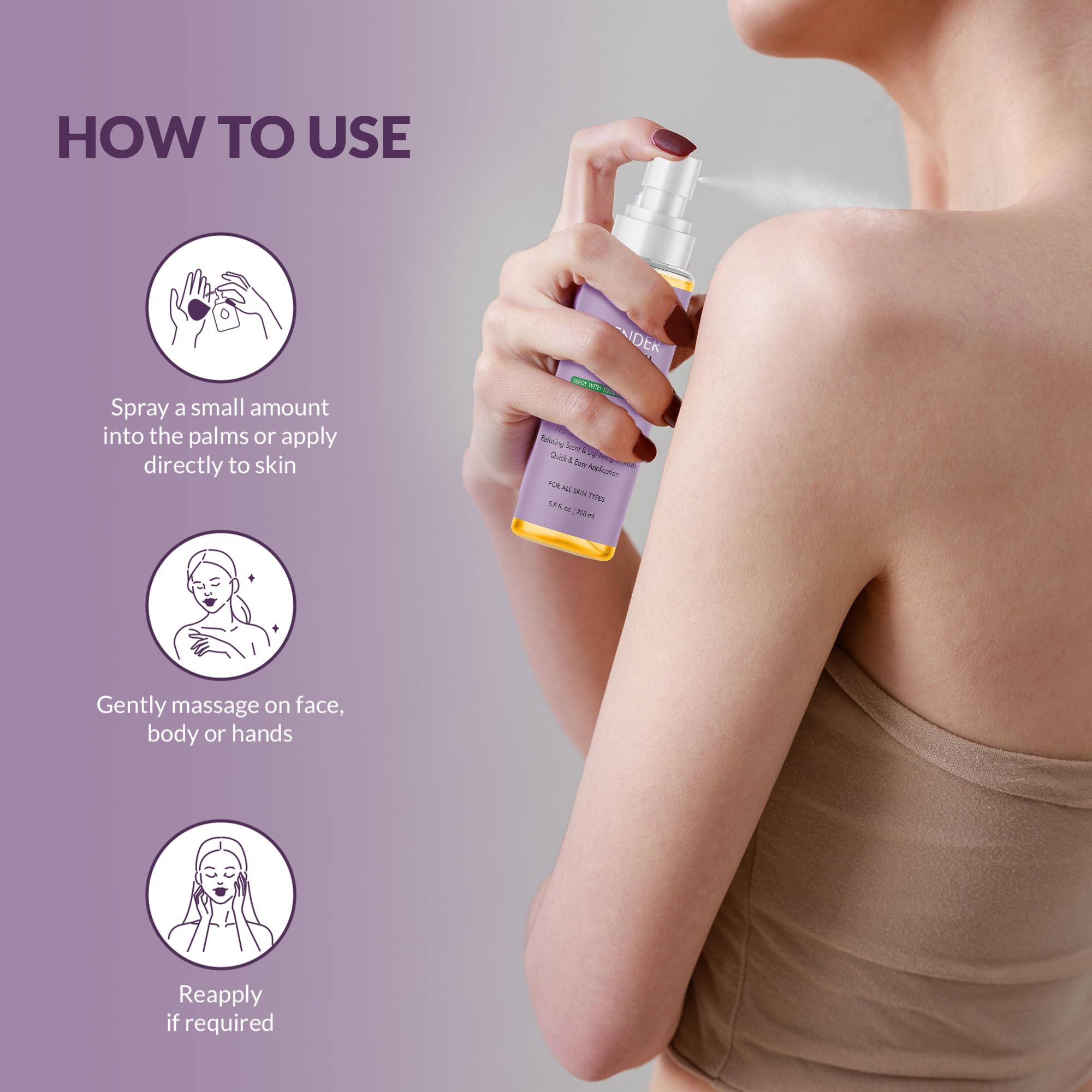Majestic Pure Lavender Oil Body Mist - 6.8 Fl Oz