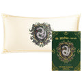 Kitsch & Harry Potter Satin Pillowcase W/Zipper - Size 19x36, Slytherin