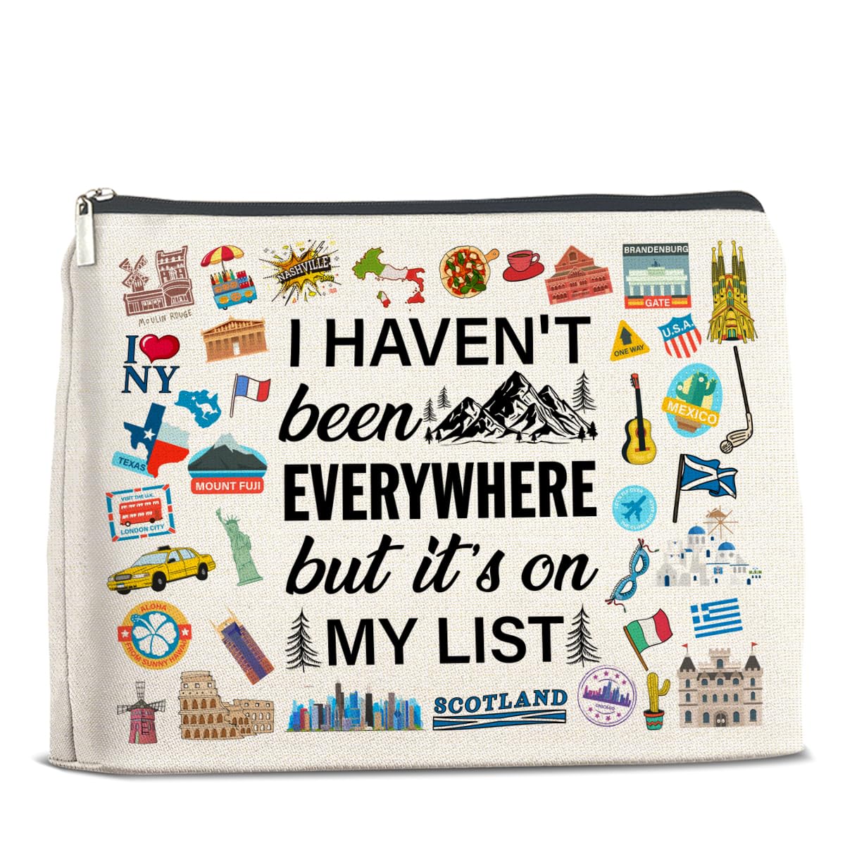 UPNEGE Travel Gifts Makeup Bag for Travelers Women Who Like to Travel