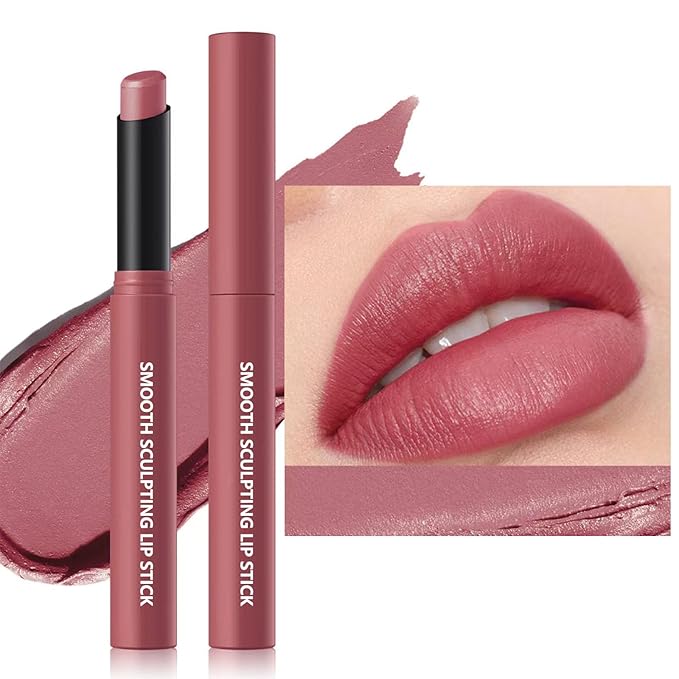 Maxzitank Velvet Matte Lipstick, Long Lasting Waterproof Non Transfer, Moisturizing Non-Drying Fog Lipstick for All Skin Tones Daily Makeup 07