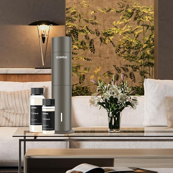 Scentia Coastal (Cabana) Diffuser Oil for HVAC Scent Machine – Hotel Fragrance Inspired by 5-Star Spa – 500 mL – Jasmine, Bergamot & Sea Breeze Oil for Commercial & Cold Air Diffusers, Made in USA