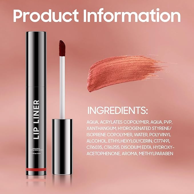 OETUIOW Lip Tint Stain Peel Off - Waterproof Lip Liner Stain, Moisturizing Long-Lasting Lip Stain, Create A Natural Lip Color, Enhancing Complexion for All Skin Types (Cocoa, 0.12 Fl Oz (Pack of 1))