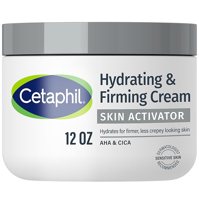 Cetaphil Skin Activator Firming Body Cream, AHA + CICA, 12 oz