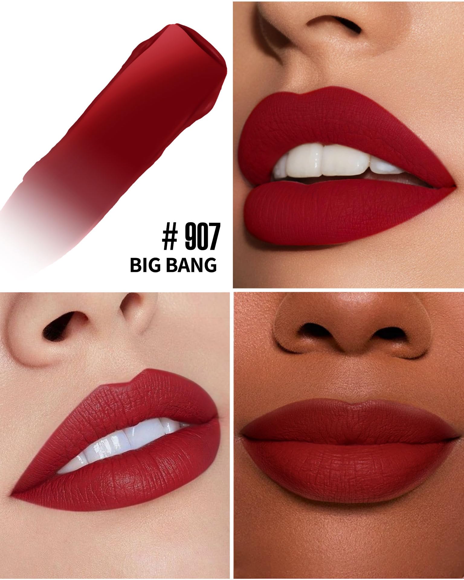 HANLADY Dark Red Lipstick Long Lasting Lipsticks for Women Smudgeproof