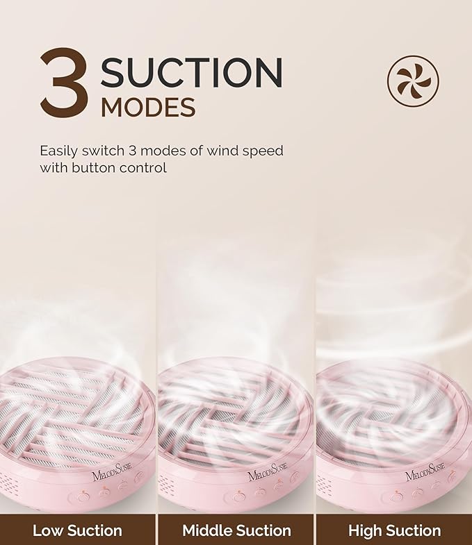 MelodySusie Advanced Cordless Nail Dust Collector, SProR 3500RPM Powerful Portable Nail Vacuum Fan with 3 Suction Modes,Reusable Filter & Low Noise for Mobile Nail Tech, DIY Nail Artist & Home Use