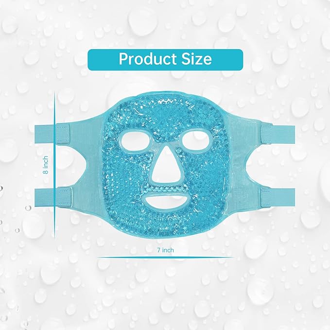 ZNÖCUETÖD Cold Face Ice Mask Facial Ice Pack, Hot Cold Compress for Face
