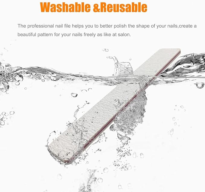 27pcs Double Sided Emery Board,80/80 Grit Nail Files for Acrylic Nails