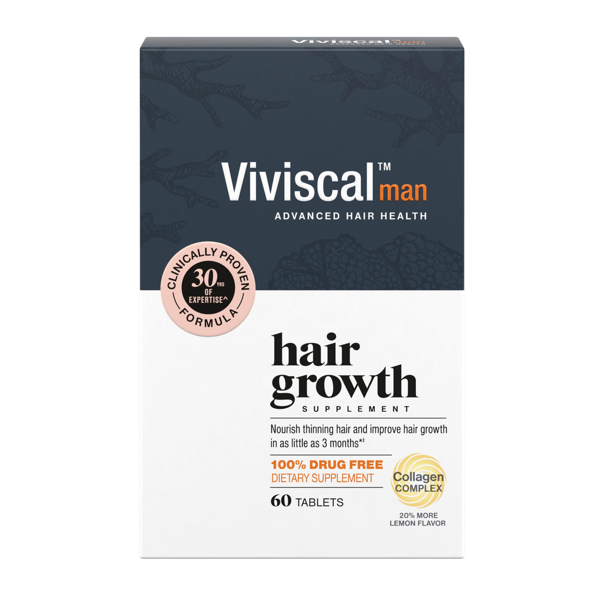 Viviscal Men's Hair Growth Supplements, 180 Tablets 3 Month Supply