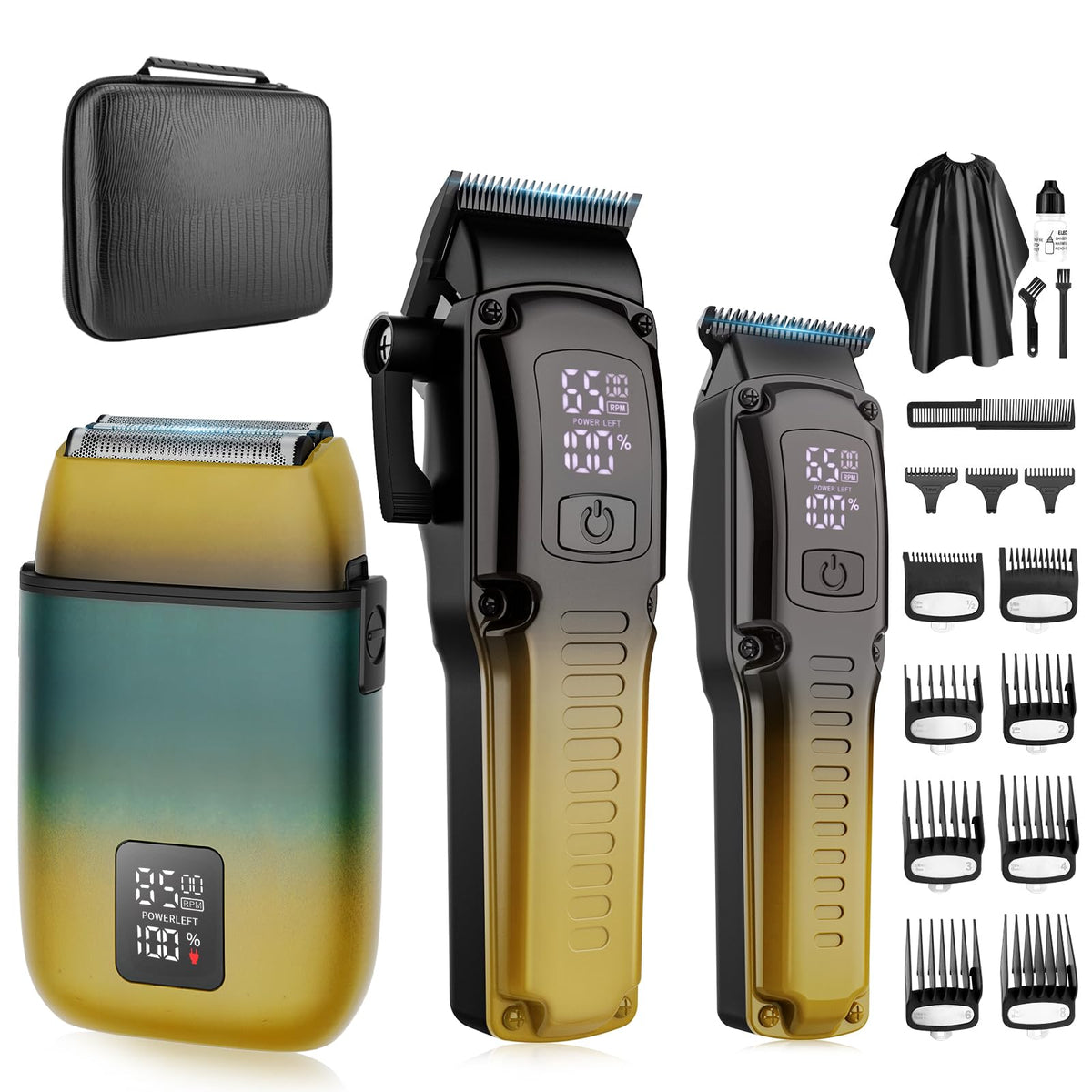 Zesuti Hair Clippers for Men,Cordless Beard Trimmer Electric Shavers Set