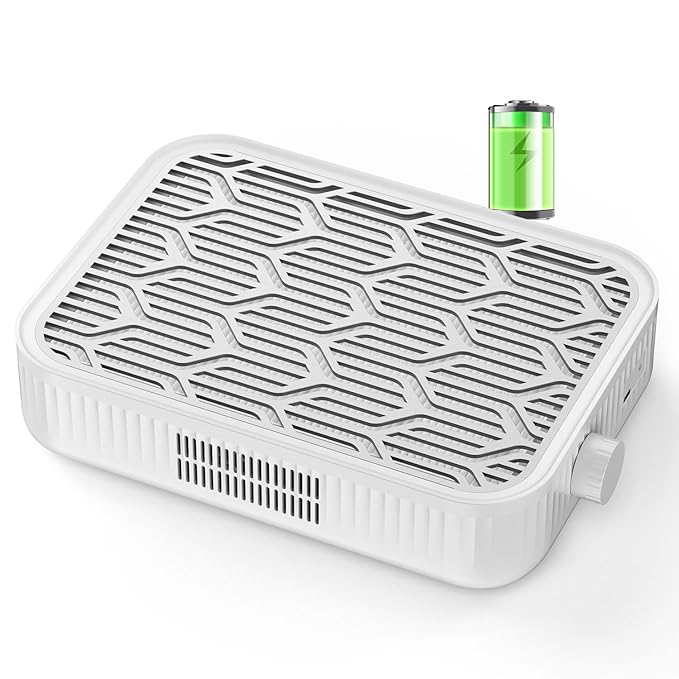 pozoera Nail Dust Collector Cordless - Rechargeable Nail Dust Collector Quiet & Powerful Suction, Professional Nail Tech Dust Collector for Acrylic Gel Polish Manicure Pedicure at Salon&Home