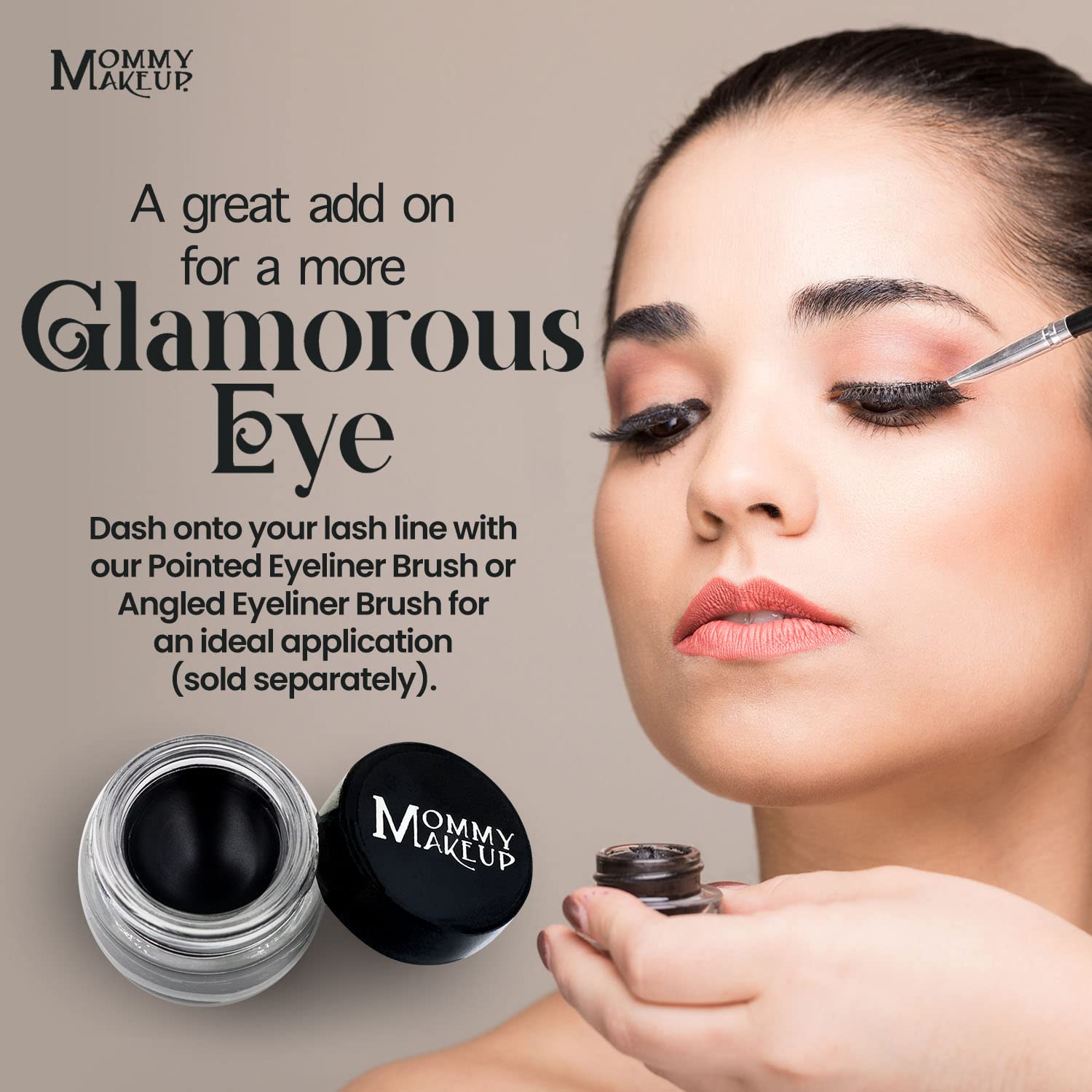 Mommy Makeup Waterproof Stay Put Gel Eyeliner Pot with Micropigments