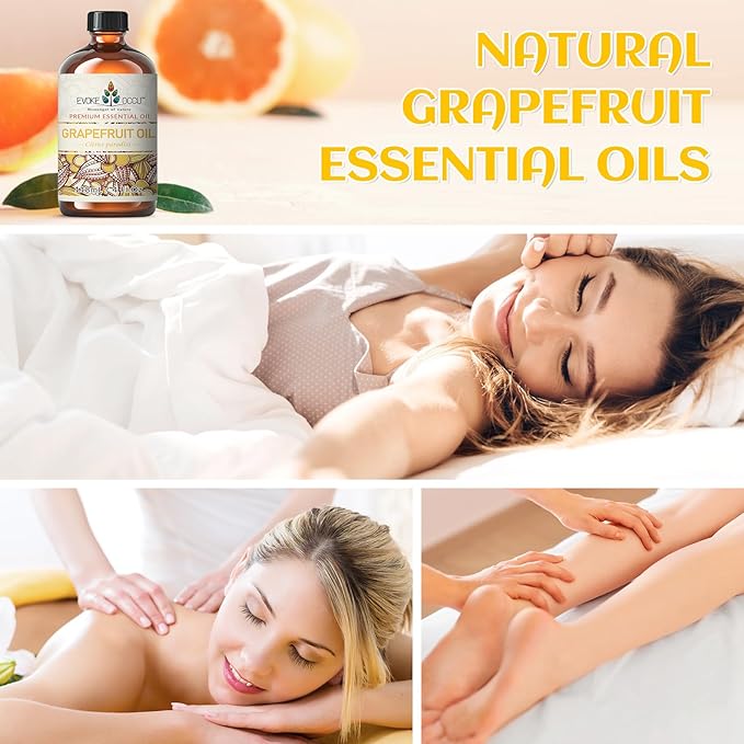 EVOKE OCCU Grapefruit Essential Oil for Skin Care, Diffuser, DIY