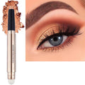SAUBZEAN Champagne Eyeshadow Stick Makeup, Highlighter Matte Cream Eye Shadow Pencil, Waterproof Hypoallergenic Long Lasting Crayon, Glitter Primer Palette Shimmer Eyeliner Pen wiht Soft Brush