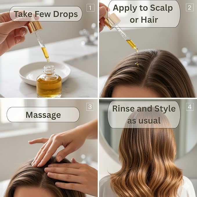 Revatology Hair Growth Oil for Adults, Ayurvedic Pre Wash and Overnight Scalp Treatment for Thinning Hair, 30 Cold Pressed Botanicals with Rosemary and Castor Oil, Made in USA