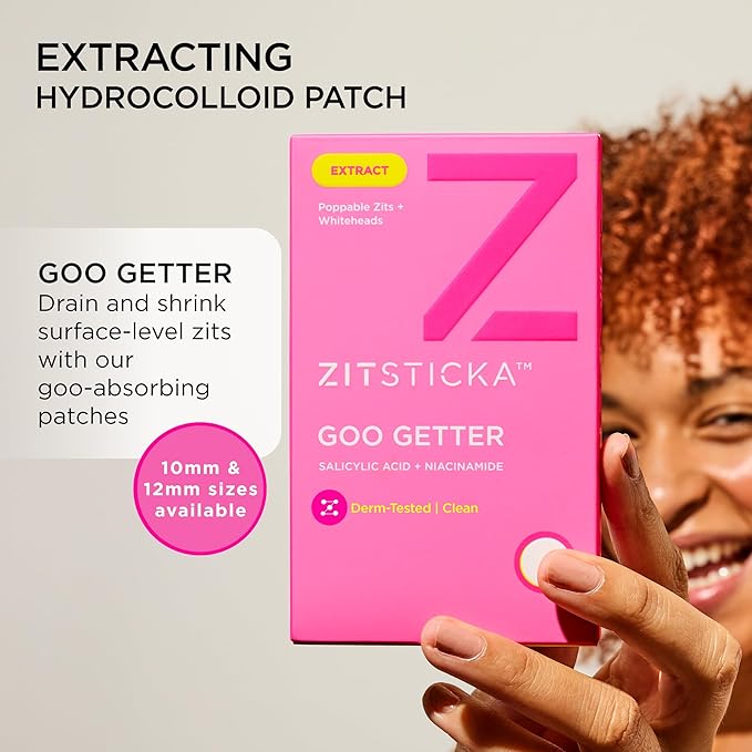 ZitSticka GooGetter Pimple Patches for Face and Body - Hydrocolloid Acne Patches for Zits & Blemishes - Fast-Acting & Effective - 108 Count