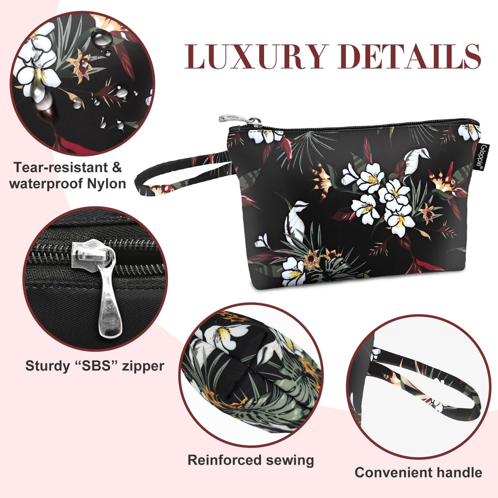 Gloppie Small Makeup Bag for Purse Portable Cosmetic Pouch for Women