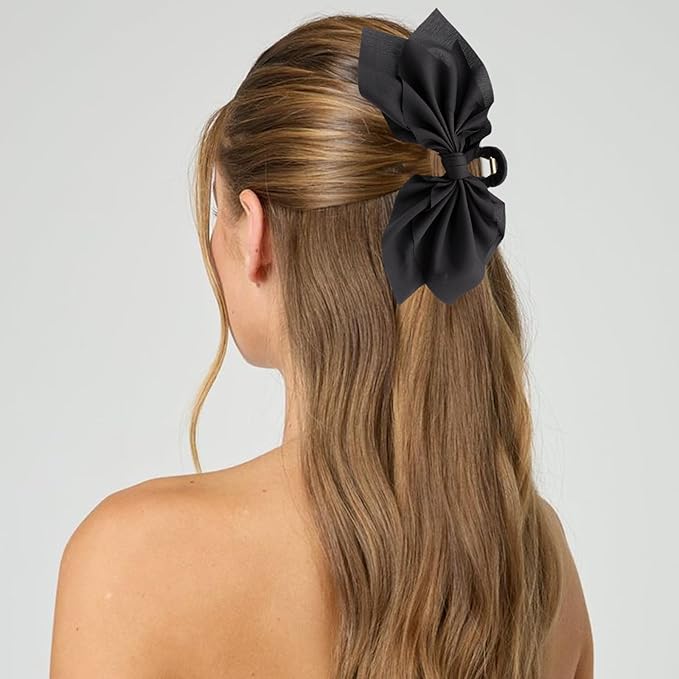 Hadutrek Bow Claw Hair Clips 3PCS Big Hair Bows for Women Butterfly Styling Large Hair Clips for Thin Thick Curly Hair for Girls Hair Accessories for Teen Gifts for Valentine's Day