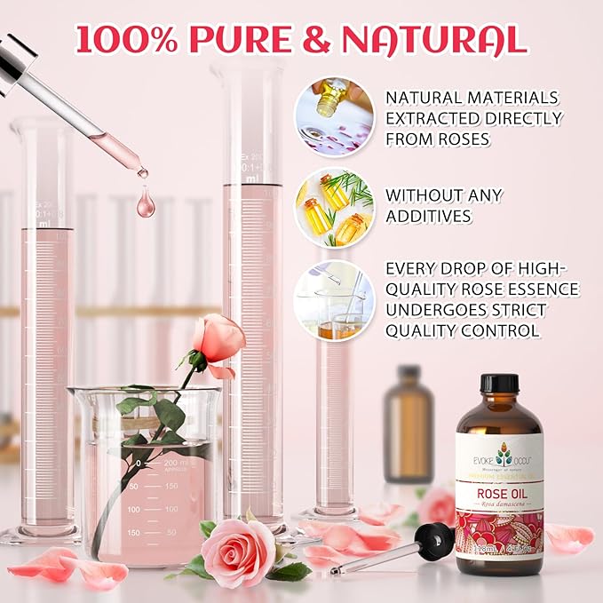 EVOKE OCCU Rose Essential Oil for Skin, Body Care & Perfume for Women