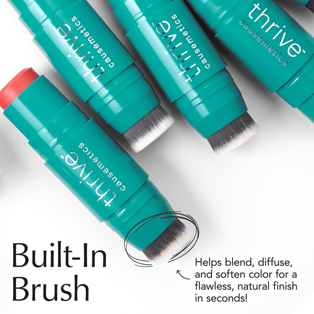 Thrive Causemetics Cream Blush Triple Threat Color Stick, True Red Matte