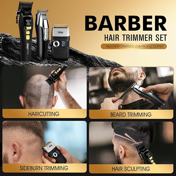 DSP 3-in-1 Hair Clipper Trimmer Shaver Kit for Men, Rechargeable
