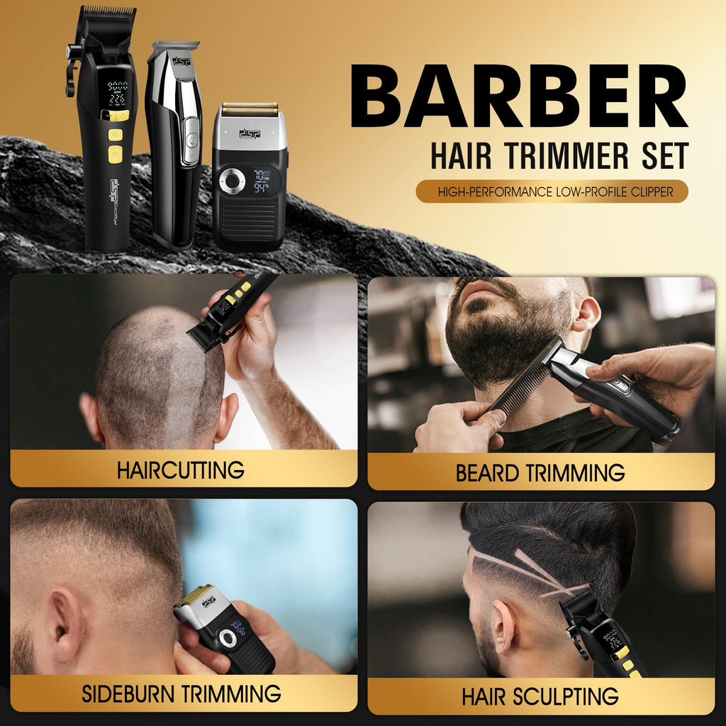 DSP 3-in-1 Hair Clipper Trimmer Shaver Kit for Men, Rechargeable