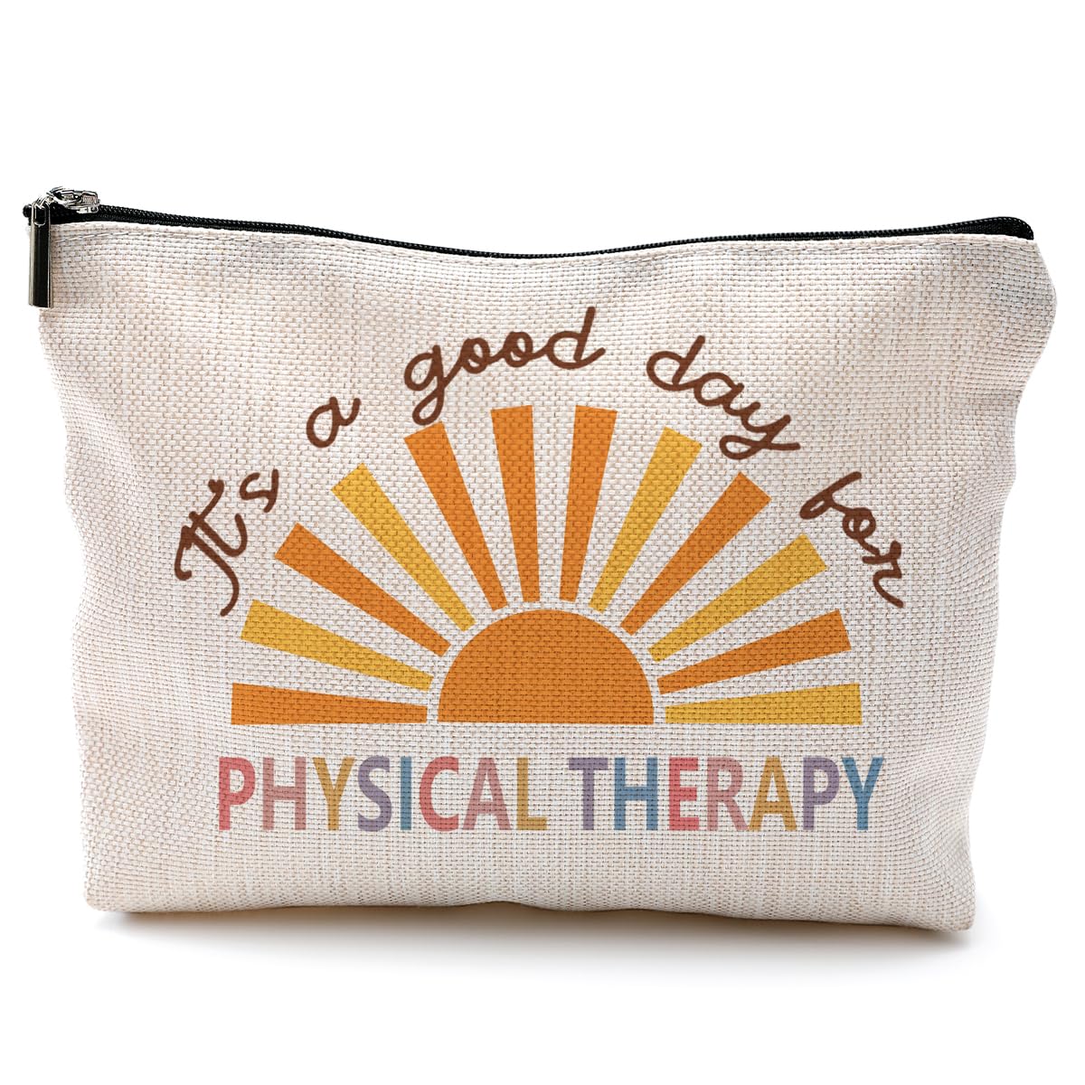 QGFM Makeup Bag for Physical Therapists - Appreciation Gift for Women, Cosmetic & Toiletry Bag for Good Days in Therapy