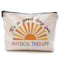 QGFM Makeup Bag for Physical Therapists - Appreciation Gift for Women, Cosmetic & Toiletry Bag for Good Days in Therapy