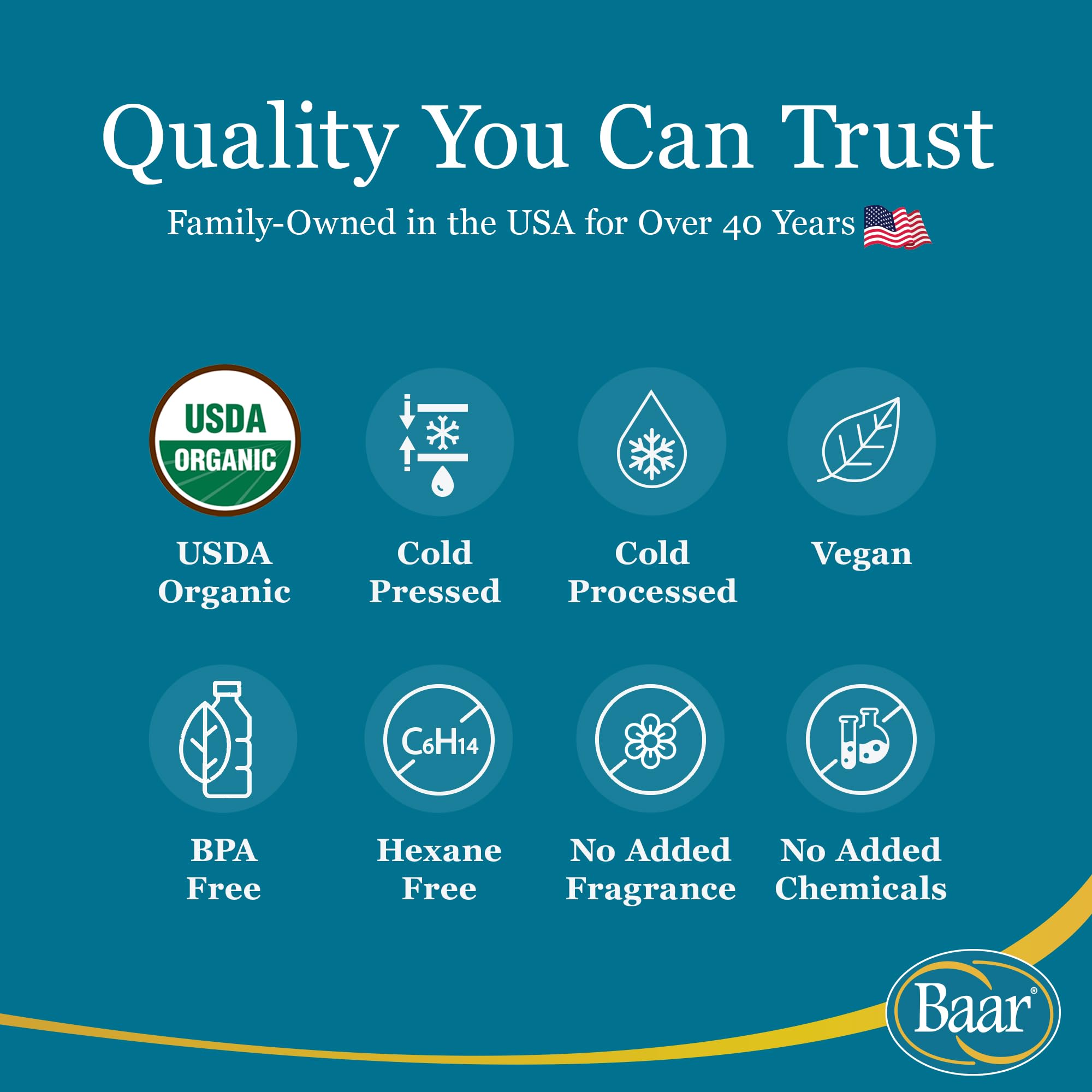 Baar Organic Castor Oil, 1 Gal
