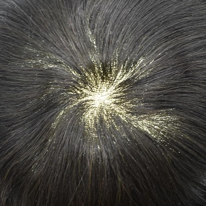 FACE MIRACLE Mens Toupee Lace Front Hairpieces Soft Human Hair Replacement System Natural Hairline Toupee for Men French Lace Poly V-Looped Mens hair Units 6"X9" #1B20 Off Black with 20% Gray