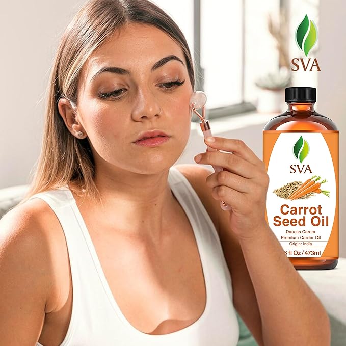 SVA Carrot Seed Carrier Oil, Huge Bottle, Large Size, 16 Fl Oz (473 ml)