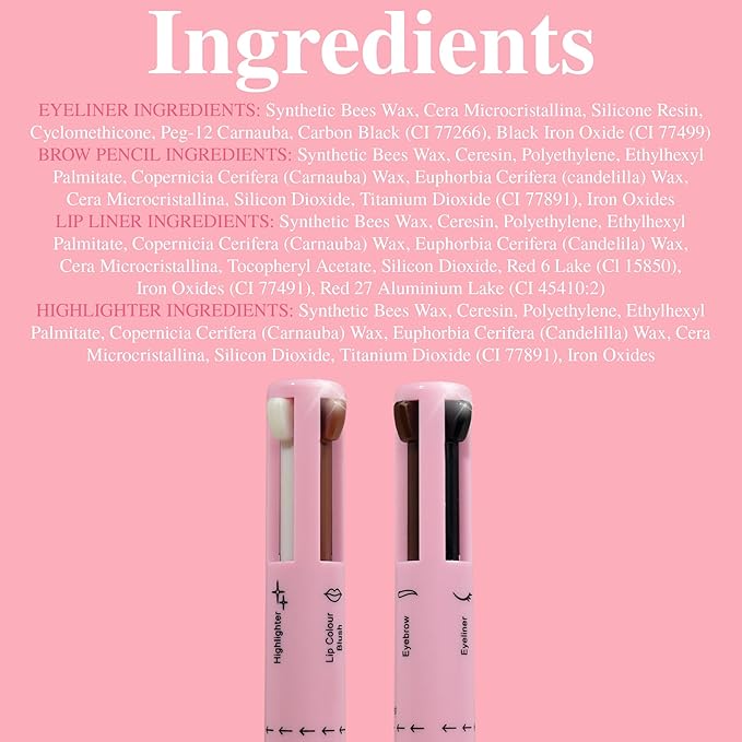 Lash Therapy 4in1 Makeup Pen, Lip Liner, Highlighter, Eyeliner, Brow Pencil