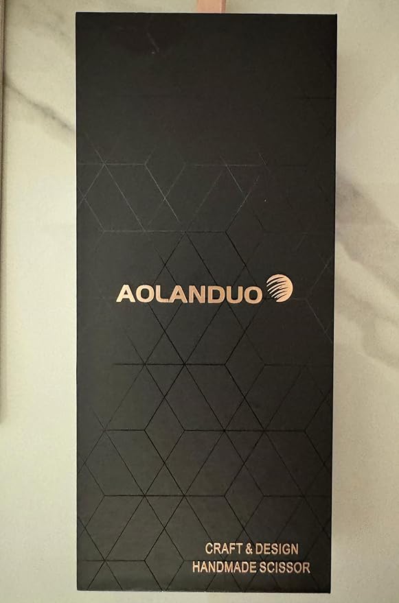 AOLANDUO 6" Professional Hair Shears – Japanese VG10 Steel, Convex Edge with CNC-Wave Blade Design | Upgraded from Aichi 440C | Ergonomic Offset Handle for Barbers & Stylists