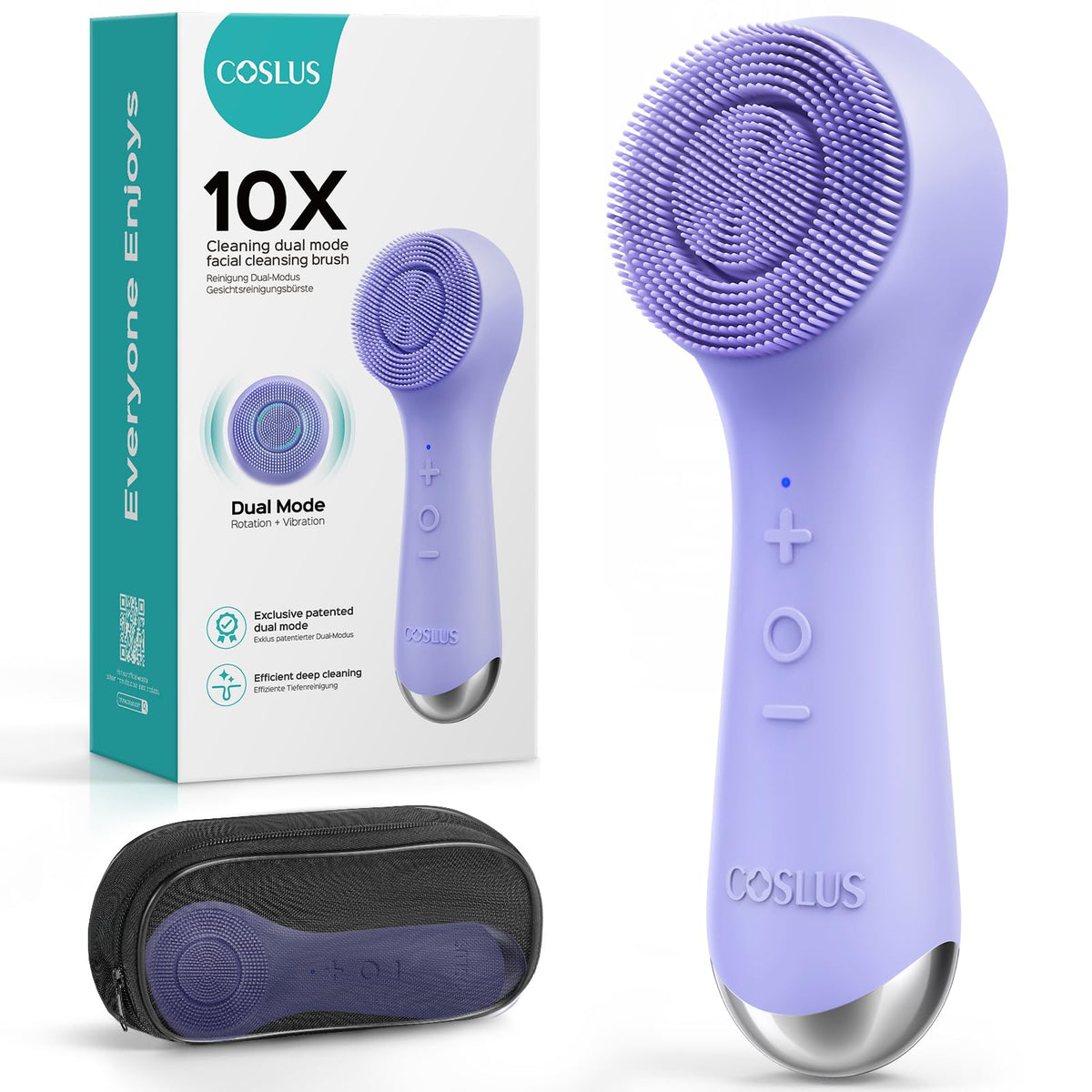COSLUS FBS03 Face Scrubber Facial Cleansing Brush, Patented Upgraded Design