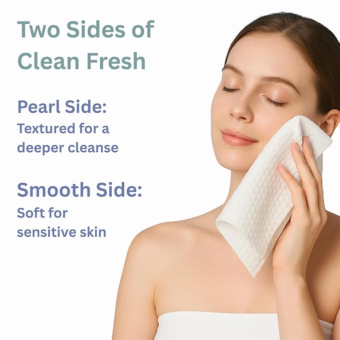 FRESHist FRESH TOWELS Disposable Face Towels, Makeup Removal Face Towelettes & Dry Wipes, 300 Ct, 6 Packs