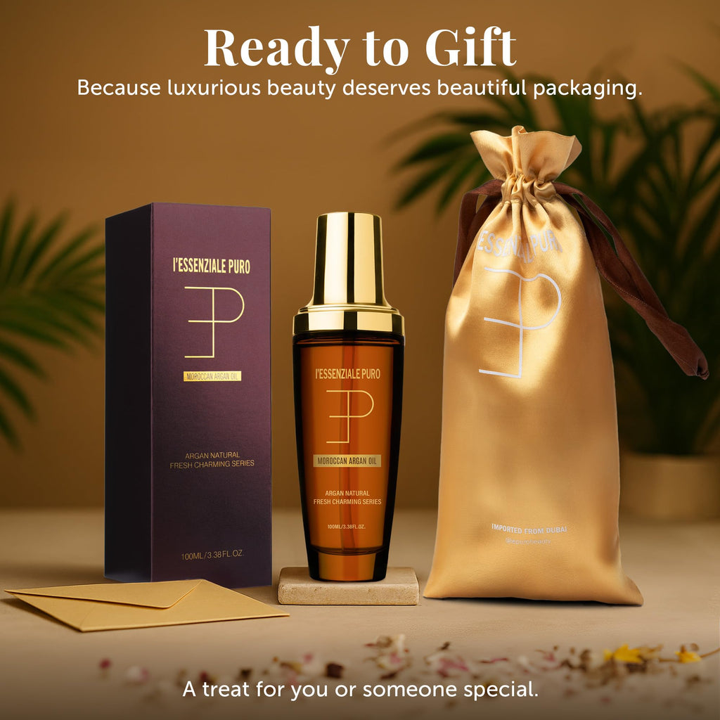 LEPURO Moroccan Argan Oil for Hair and Skin — Anti-Frizz, Non-Greasy, Shine