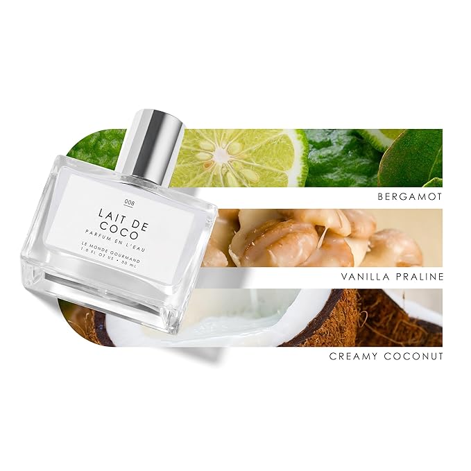 Le Monde Gourmand Lait de Coco Spray Eau de Parfum - Coconut, Vanilla, Bergamot Perfume Notes - 1 fl oz (30 ml)