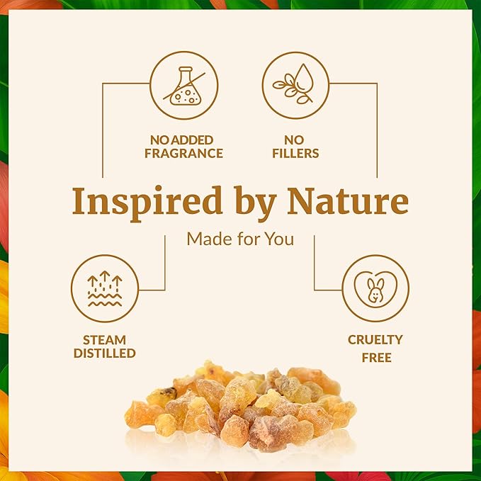 SVA Frankincense Essential Oil – 4 Fl Oz – for Diffuser, Skin & Hair Care – Ideal for Massage & DIY Blends – with Dropper