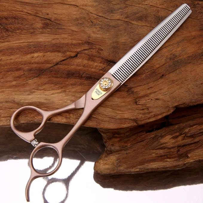 Fenice Peak Professional Thinning Scissors for Dog Cat 7.5'' Pet Grooming Scissors 440C Stainless Steel Thinning Shears for Dogs 50/56 Teeth