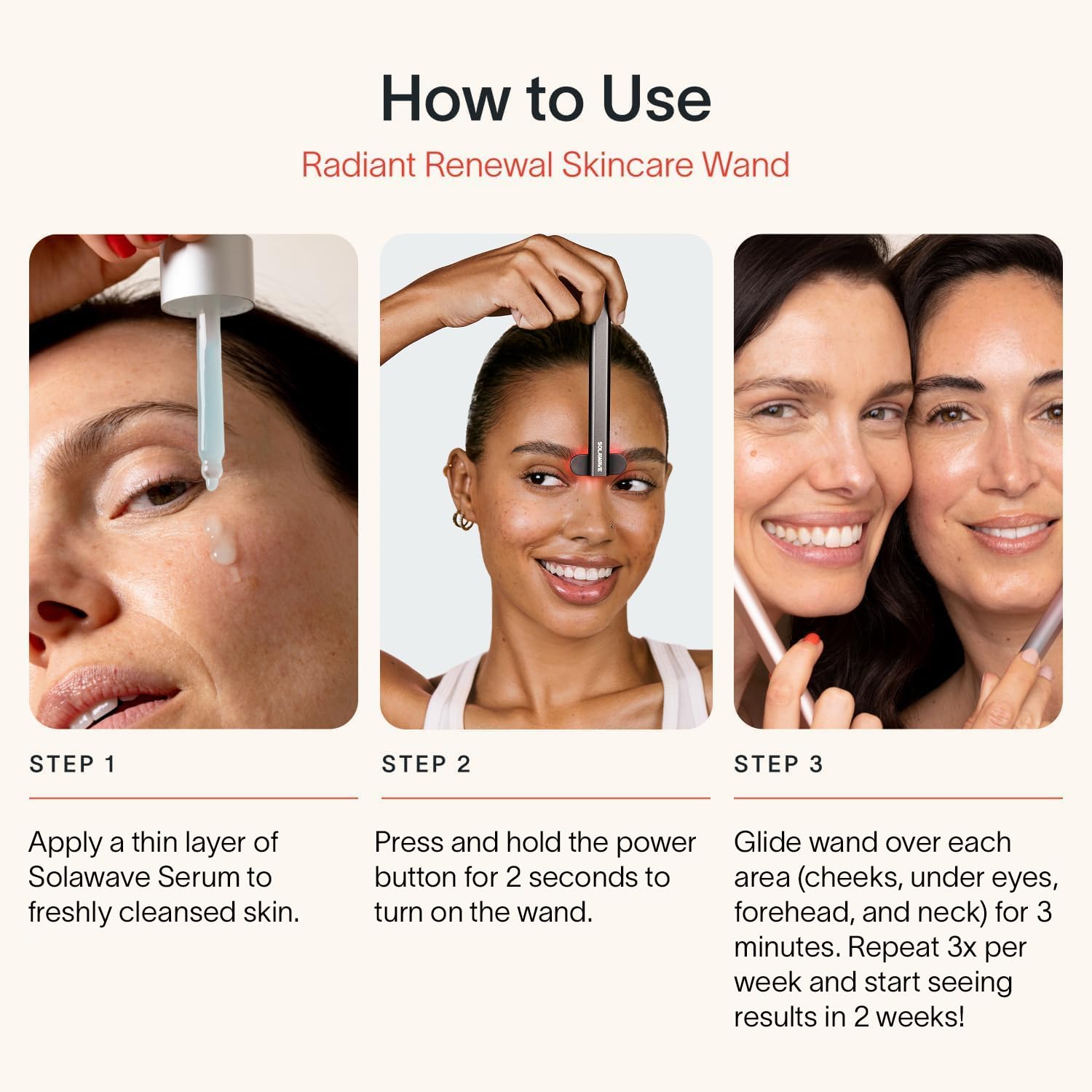 Solawave 4-in-1 Radiant Renewal Red Light Therapy Wand & Renew Complex Activation Serum | Beauty Device for Face & Neck | Serum Boosts Anti-Aging Effects, Reduces Wrinkles, Dark Circles & Puffiness