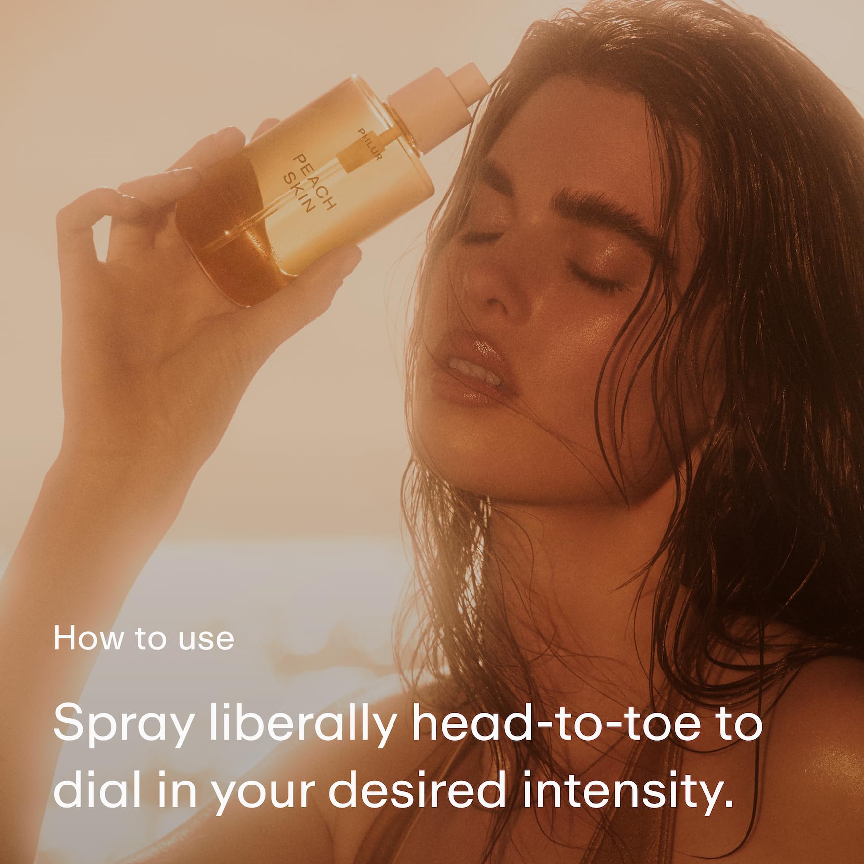 PHLUR Peach Skin Body Mist, 8 Fl Oz - Hair and Body Perfume for Women