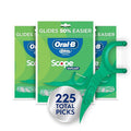 Oral-B Glide Mint Dental Floss Picks with Long Lasting Scope Flavor, 75 Count, Pack of 3