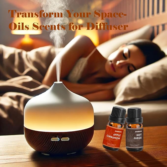 AmaKane Fragrance Oils Bakery Set, Essential Oils for Diffuser, Fragrance Oil for Candle Making, Soap Making Scents, Apple Cinnamon, Sugar Cookies and More 6x10ml