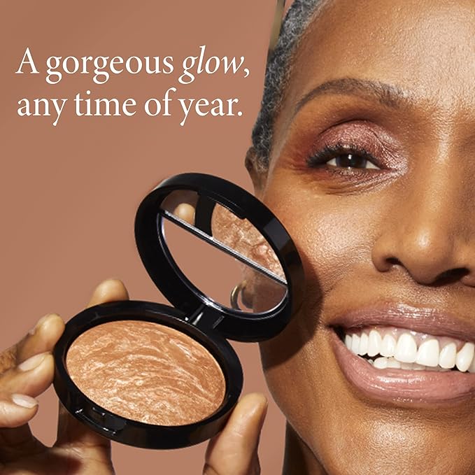 LAURA GELLER NEW YORK Baked Bronze-N-Brighten Bronzer Powder - Medium - Natural Bronze Glow