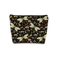 SAFDSGFDB Vintage Floral Dragonfly Makeup Bag, Dragonfly Gifts Cosmetic Bags for Women, Dark Cottagecore Floral Botanical Insects Portable Travel Toiletry Bag Zipper Makeup Pouch
