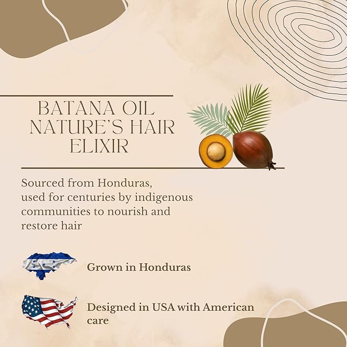 Lurshel Batana Oil hair Serum - Leave-in No Rinse Treatment for Deep Hydration & Nourishment,Frizz Control, Split End Repair, adds Shine, Ideal Solution for Damaged & Dry Hair, (3.4 fl oz)