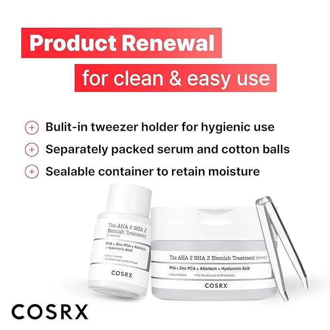 COSRX AHA 2% BHA 2% Blemish Treatment Serum, Quick & Easy Spot Care (50g)