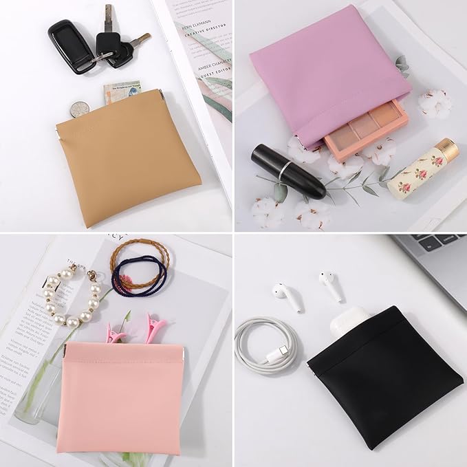 BUSOHA 6 PCS Small Makeup Bags for Purse - Coin Purse for Women
