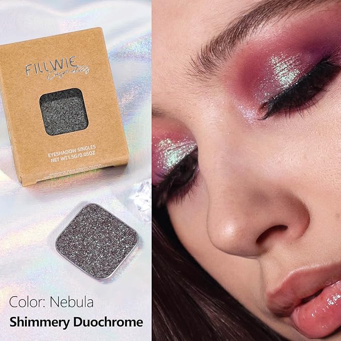 Fillwie Chameleon Duochrome Eyeshadow, Mauve Taupe with Blue-Green Shift