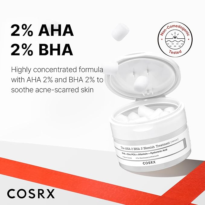 COSRX AHA 2% BHA 2% Blemish Treatment Serum, Quick & Easy Spot Care (50g)