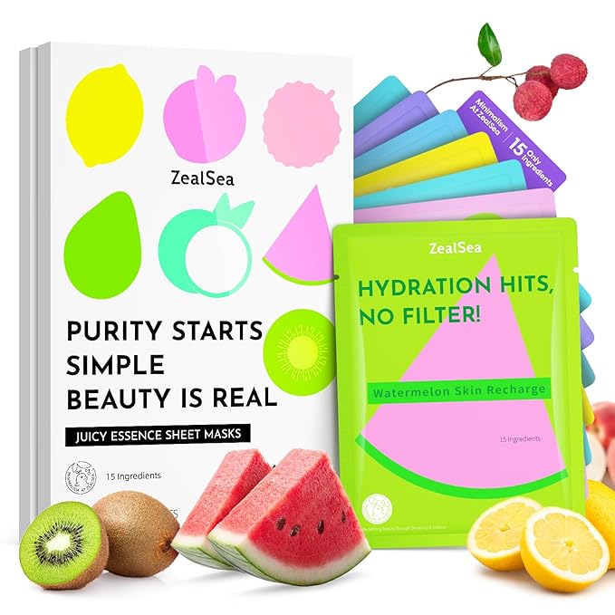 ZealSea EWG Face Masks Skincare Set, 14 Pack Spa Party Gifts for Teen Girls